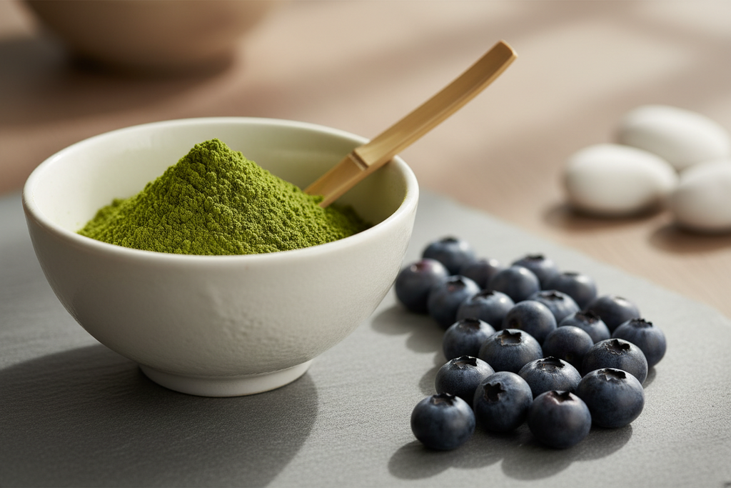 Premium Blueberry Matcha